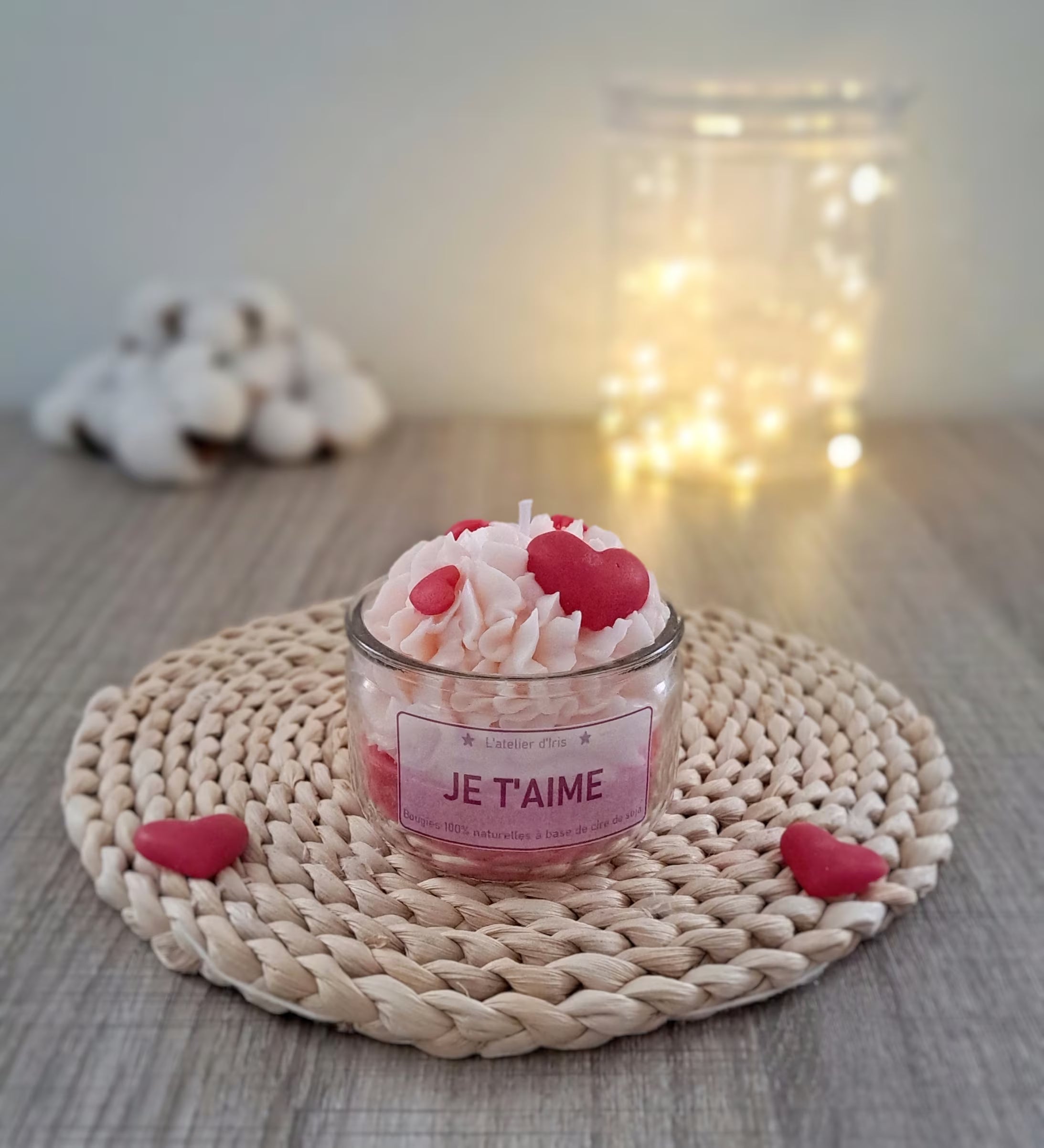 Gourmet and Scented Candle Customizable Love Theme