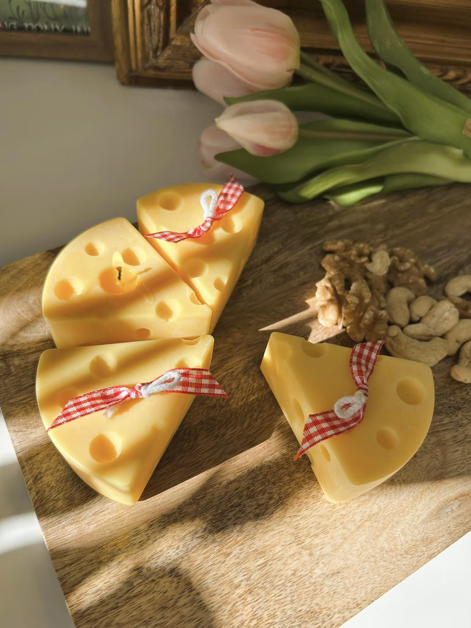 Cheese Candle, Gourmet Candle, Scented Candle, Table Decoration, Decoration Idea, Gift Idea, Original Gift, Kitchen Decoration, Artisanal.