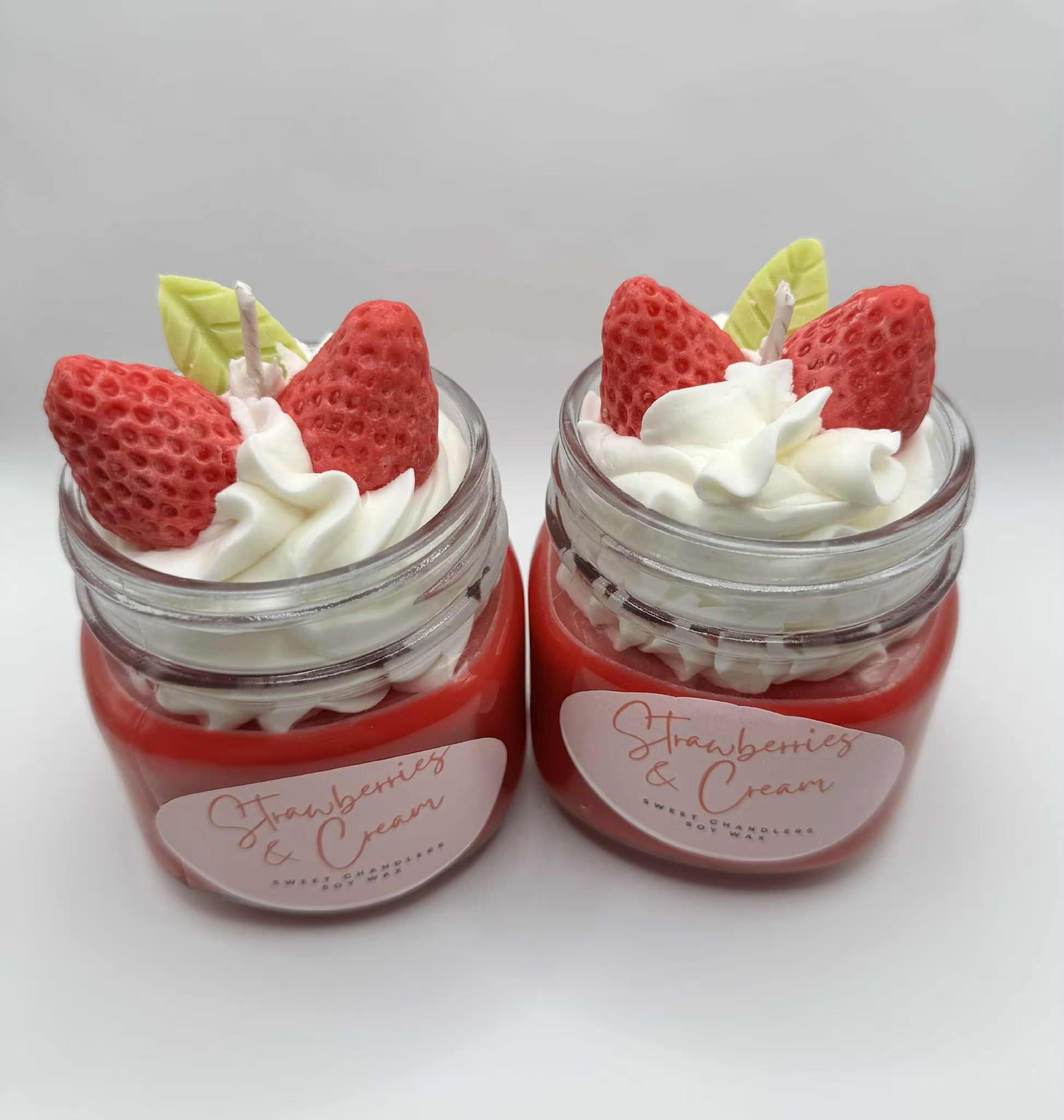 Strawberries & Cream Dessert Candles