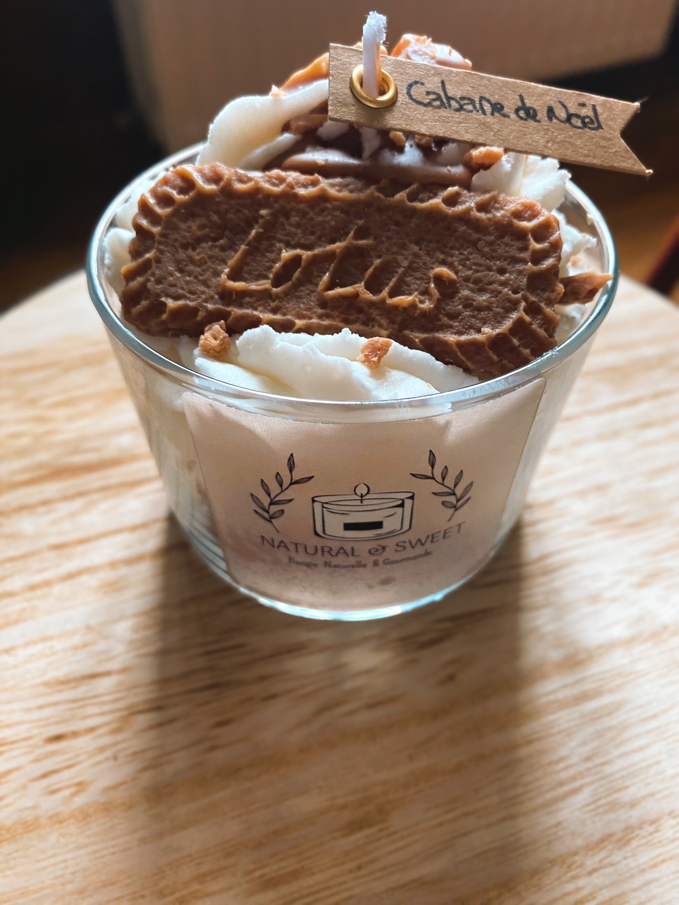 Gourmet Speculoos Candle / Speculoos Candle / Whipped Cream Candle / Natural Candle / Soy Wax / Cake Candle