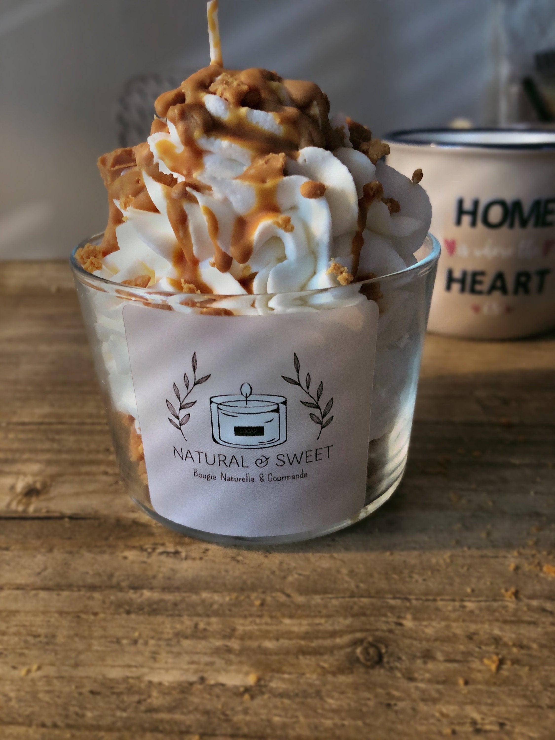 Gourmet Speculoos Candle / Speculoos Candle / Whipped Cream Candle / Natural Candle / Soy Wax / Cake Candle