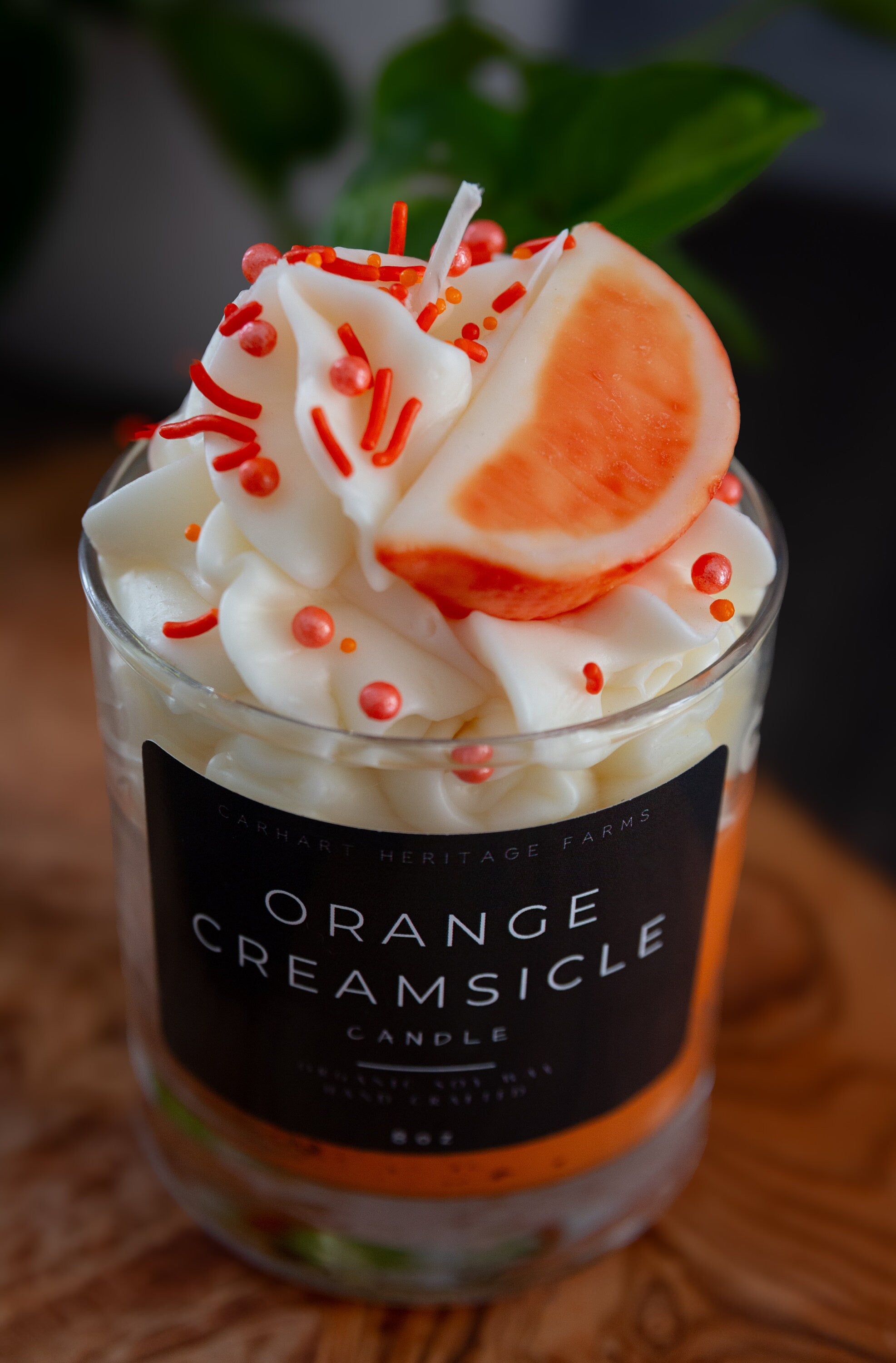 Orange Creamsicle Dessert Candle