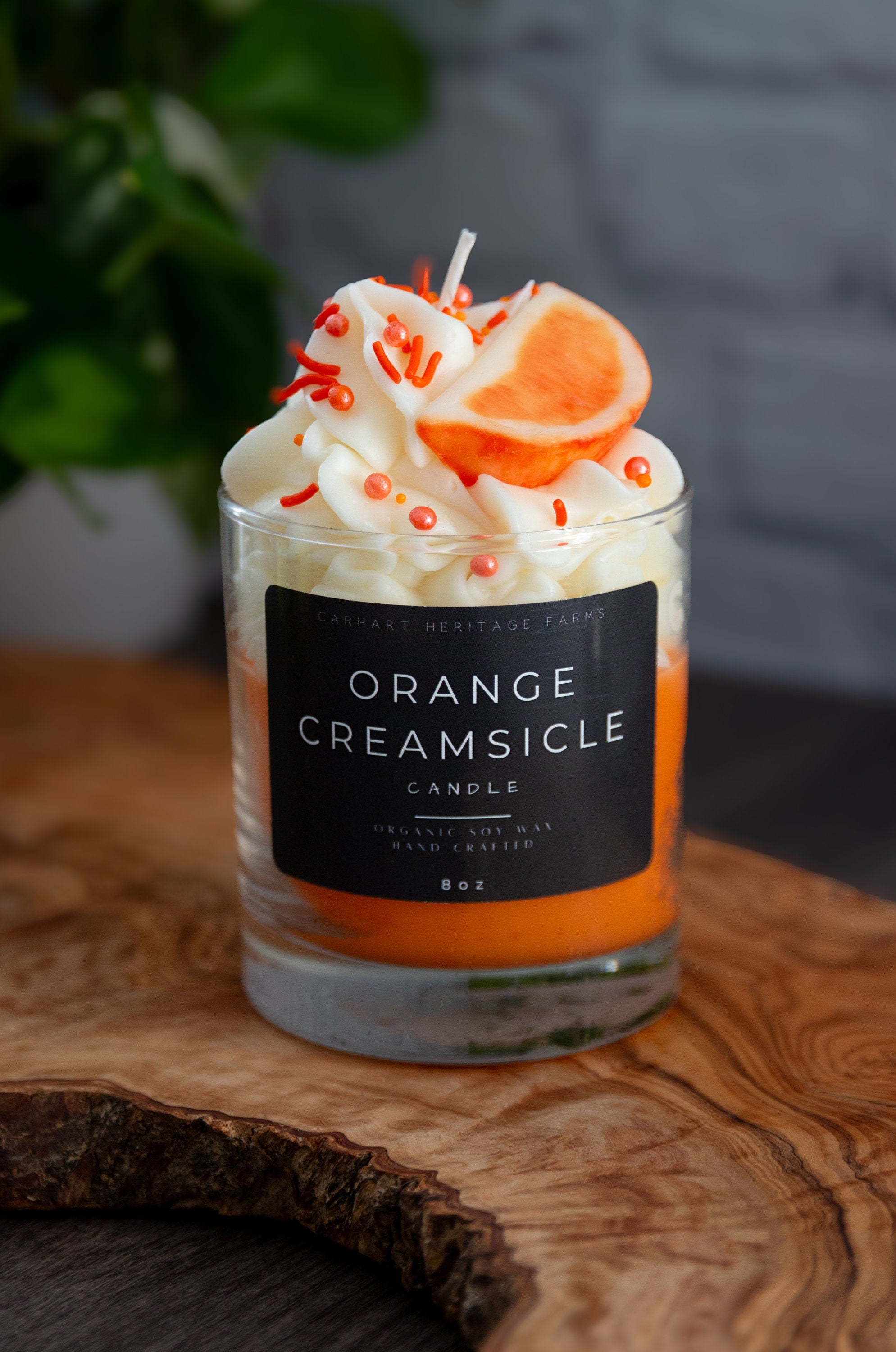 Orange Creamsicle Dessert Candle