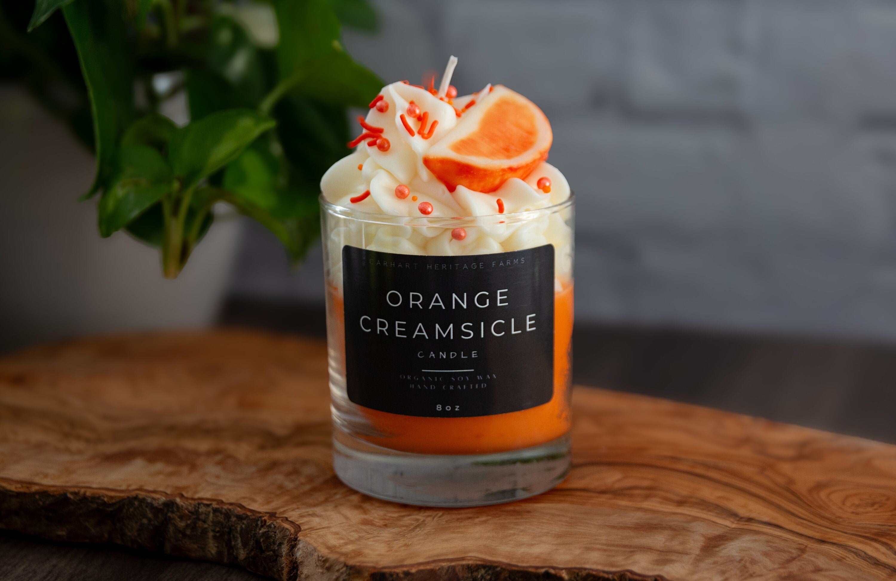 Orange Creamsicle Dessert Candle