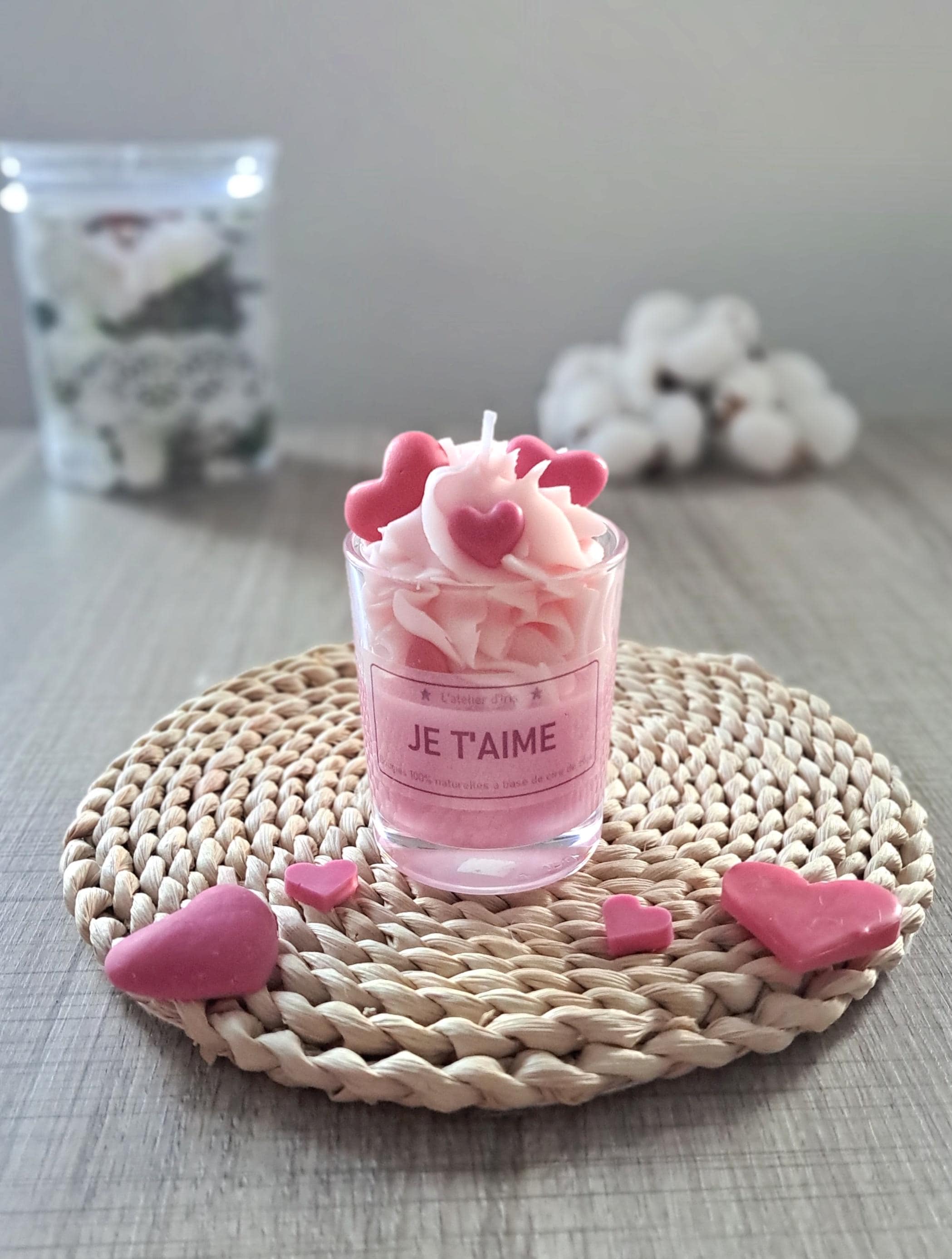 Gourmet and Scented Candle Customizable Love Theme