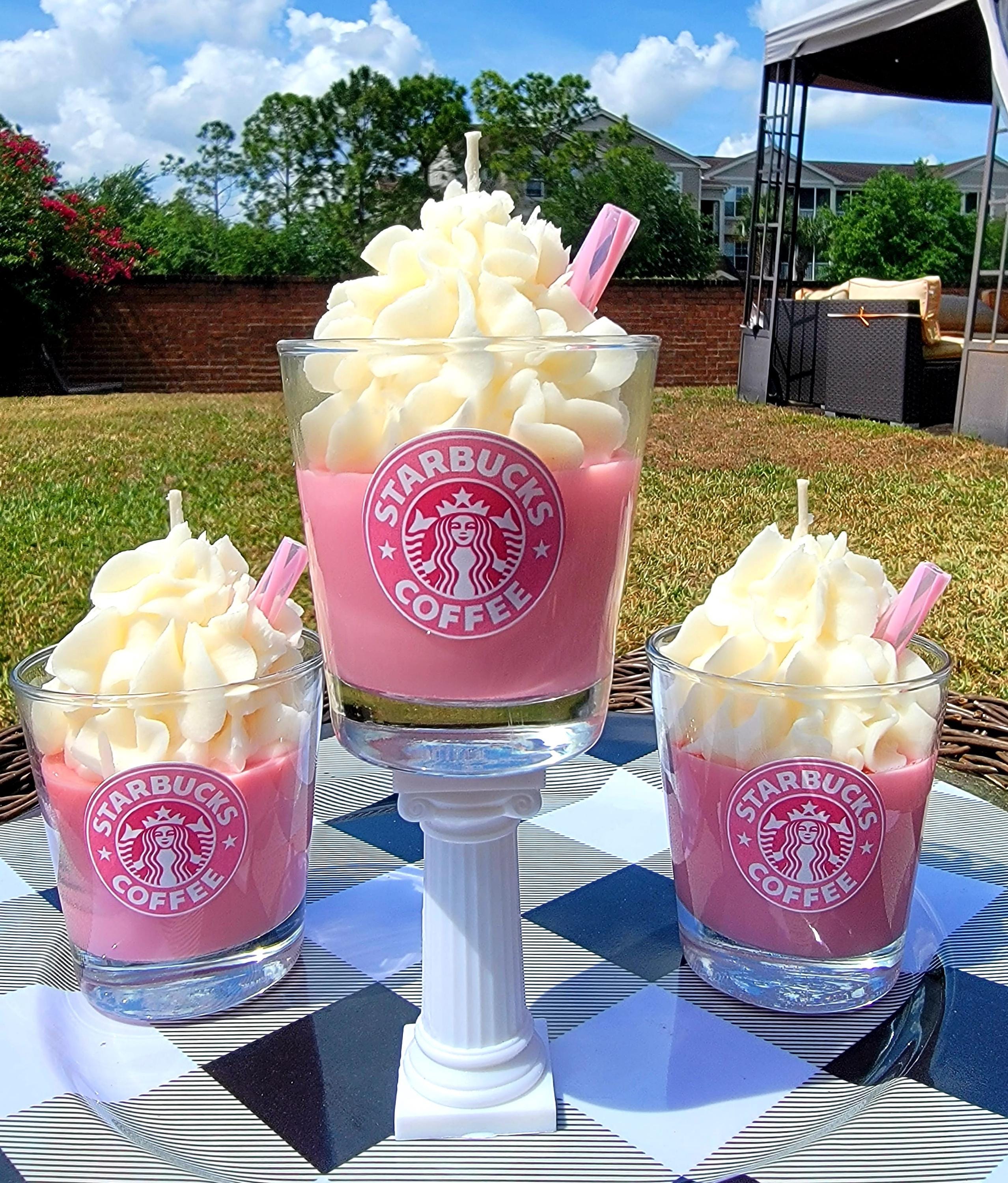 Pink Drink Frappe Candle: Starbucks Inspired Soy Wax Candle