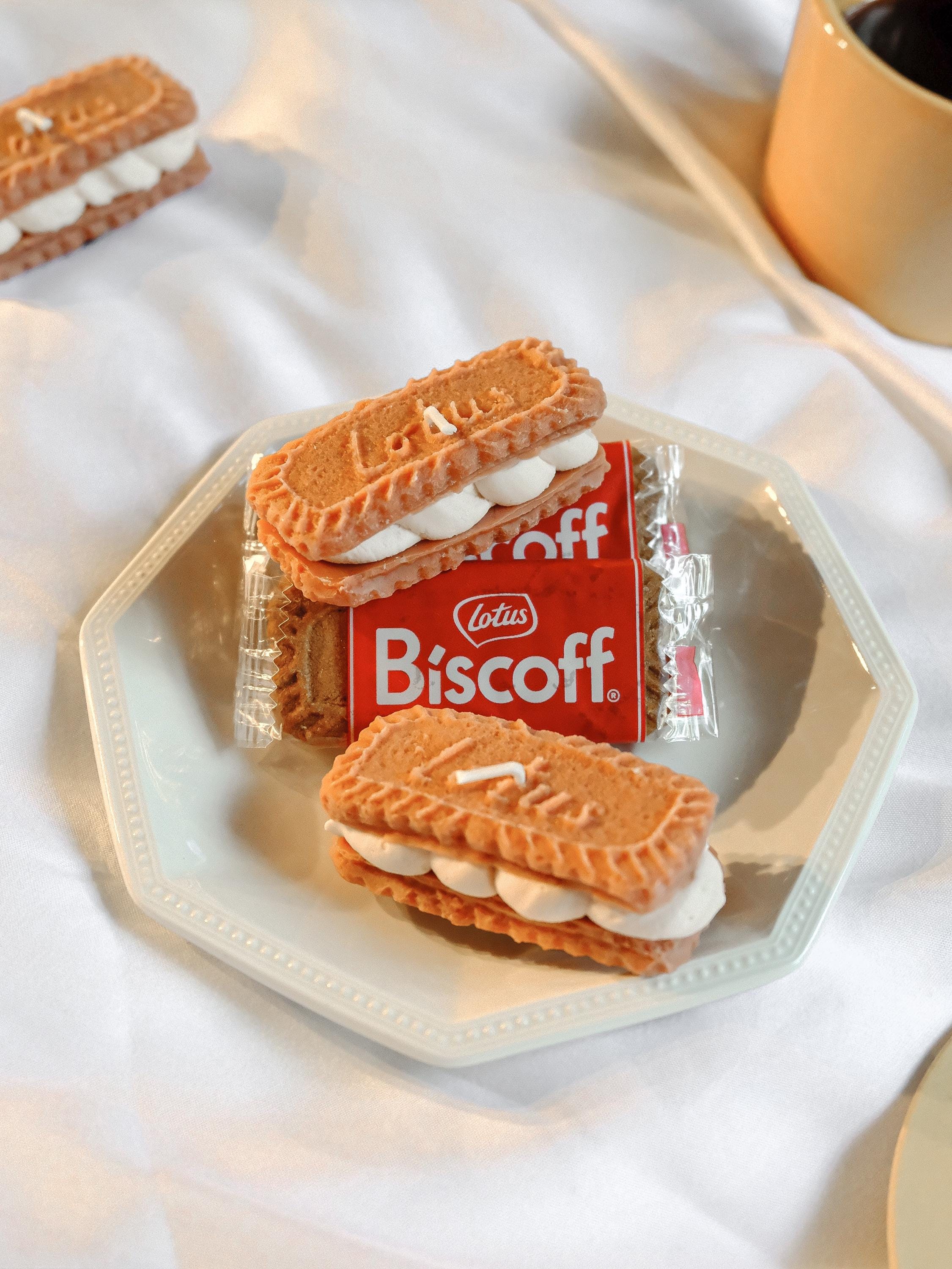Biscoff Lotus Biscuit Cookie Dessert Mini Cute Affordable Food Shaped Handmade Special Unique Treat Living Room Kitchen Decor Winter Candles